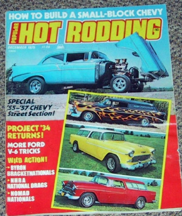 POPULAR HOT RODDING 1975 DEC - TRI-5's, MANY NOMADS, FORD V6